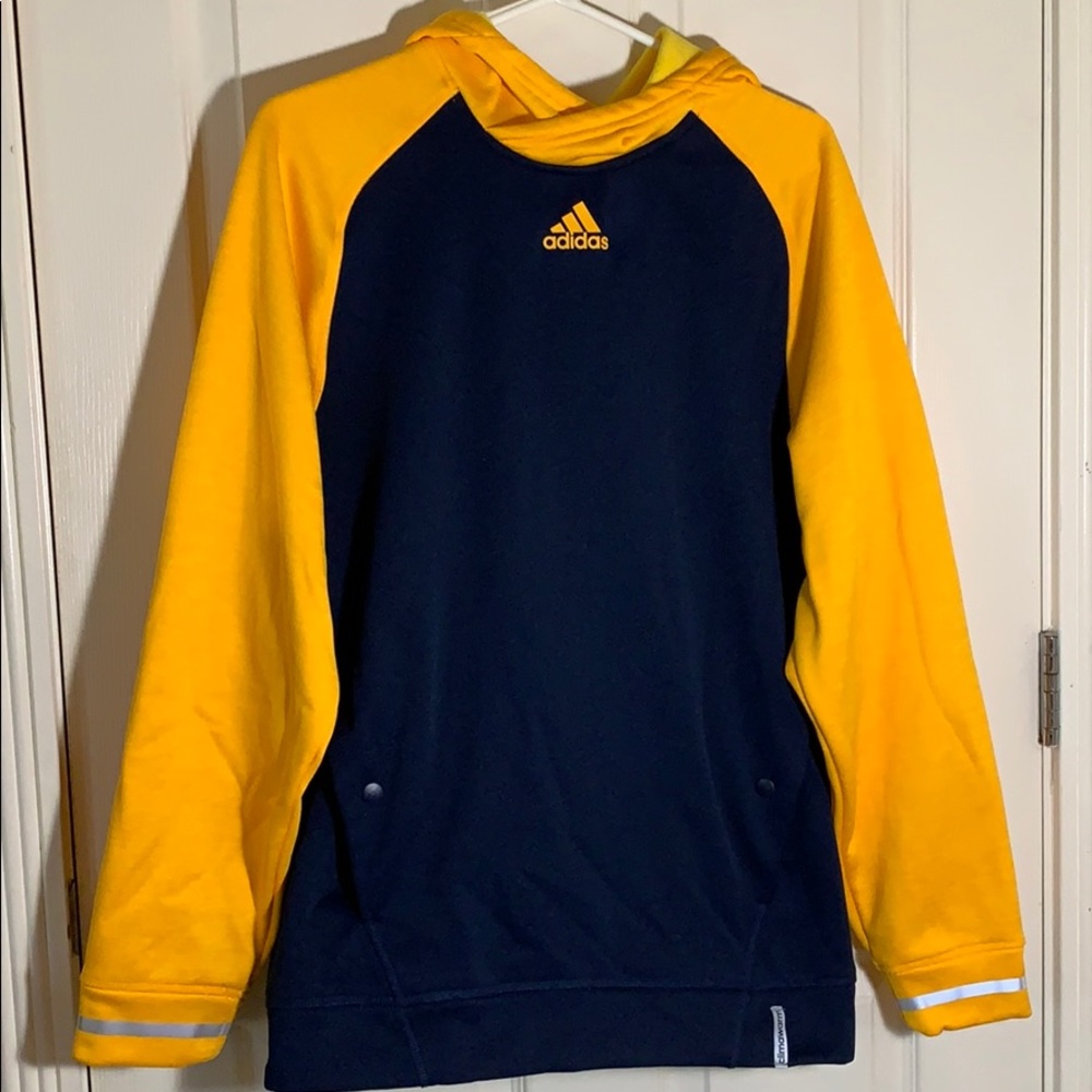Adidas yellow and black hoodie